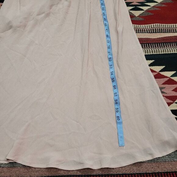 Reformation‎ Ferrara Maxi Dress Sz 14 Champagne Ruffle Cold Shoulder Bridesmaid - Picture 10 of 14